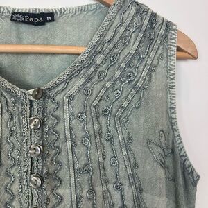 Embroidered 100% Rayon Top